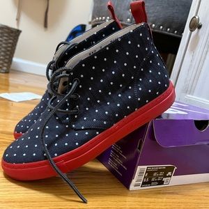 DEL TORO ALTO SUNBRELLA LEATHER DOT HIGH TOP CHUKKA SNEAKER US SIZE 7